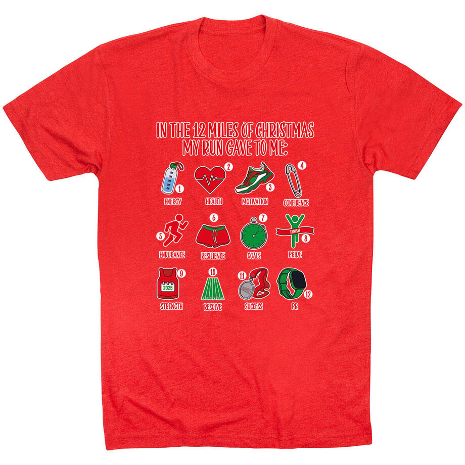 Running Short Sleeve T-Shirt - The 12 Miles of Christmas