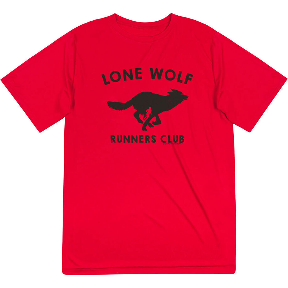 Men's Running Short Sleeve Tech Tee - Run Club Lone Wolf