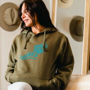 Statement Fleece Hoodie -  Winged Foot Inspirational Words