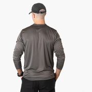 Men's Running Long Sleeve Performance Tee - Into the Forest I Must Go Running