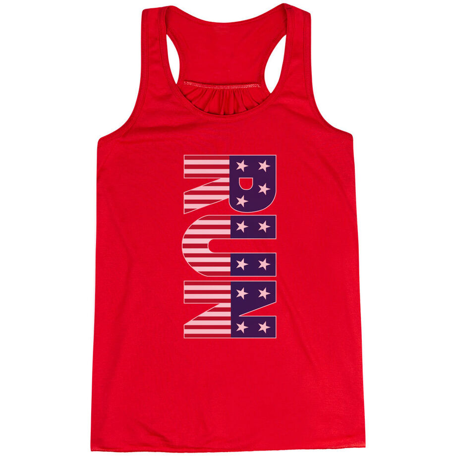 Flowy Racerback Tank Top - Patriotic Run