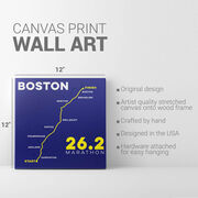 Running Canvas Wall Art - Boston Route