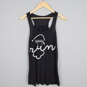 Flowy Racerback Tank Top - Santa Run Face