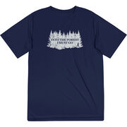 Men's Running Short Sleeve Performance Tee - Into the Forest I Must Go Running