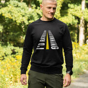 Running Raglan Crew Neck Sweatshirt - I'd Rather Be Running