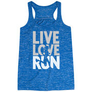 Flowy Racerback Tank Top - Live Love Run Silhouette