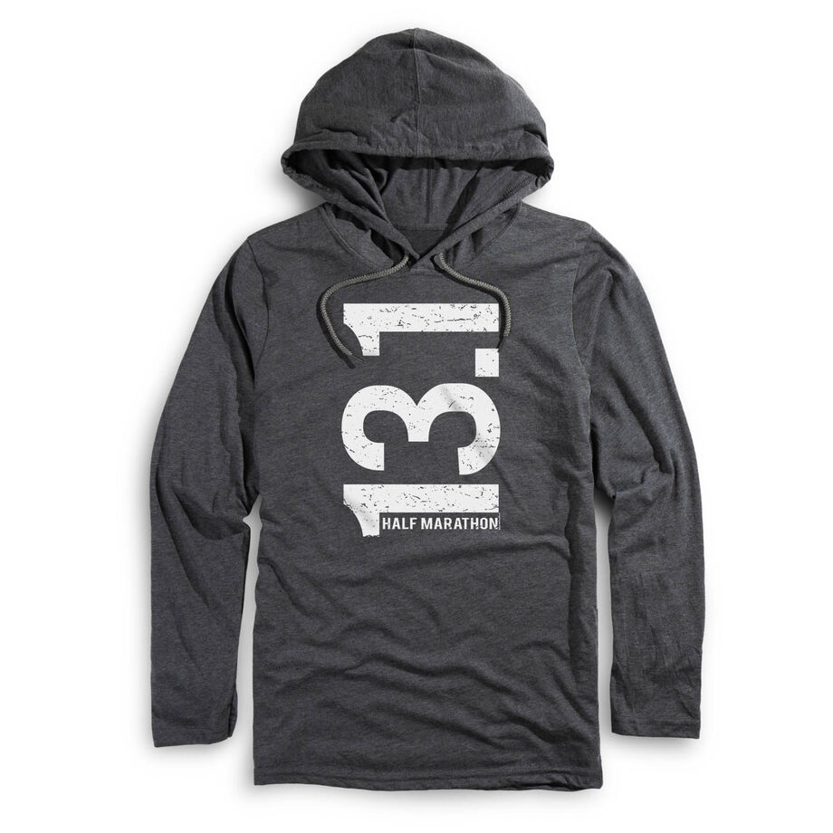 Running Lightweight Hoodie - 13.1 Half Marathon Vertical