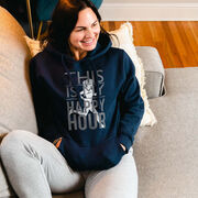 Statement Fleece Hoodie -  This Is My Happy Hour