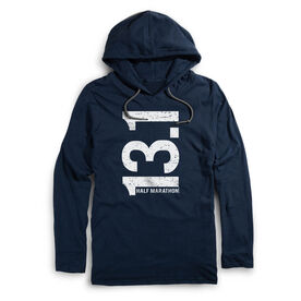 Running Lightweight Hoodie - 13.1 Half Marathon Vertical
