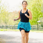 Running Costume Skirt - Turquoise Glitter Sequined