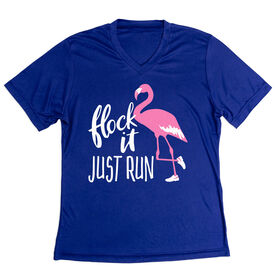 Women's Short Sleeve Tech Tee - Flock It Just Run