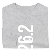 Running Raglan Crew Neck Sweatshirt - Chicago 26.2 Vertical