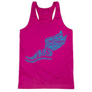 Women's Racerback Performance Tank Top - Winged Foot Inspirational Words