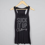 Flowy Racerback Tank Top - Suck It Up Buttercup