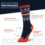 Socrates&reg; Mid-Calf Performance Socks - Strong & Courageous