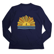 Women's Long Sleeve Tech Tee - Here Comes The Sun