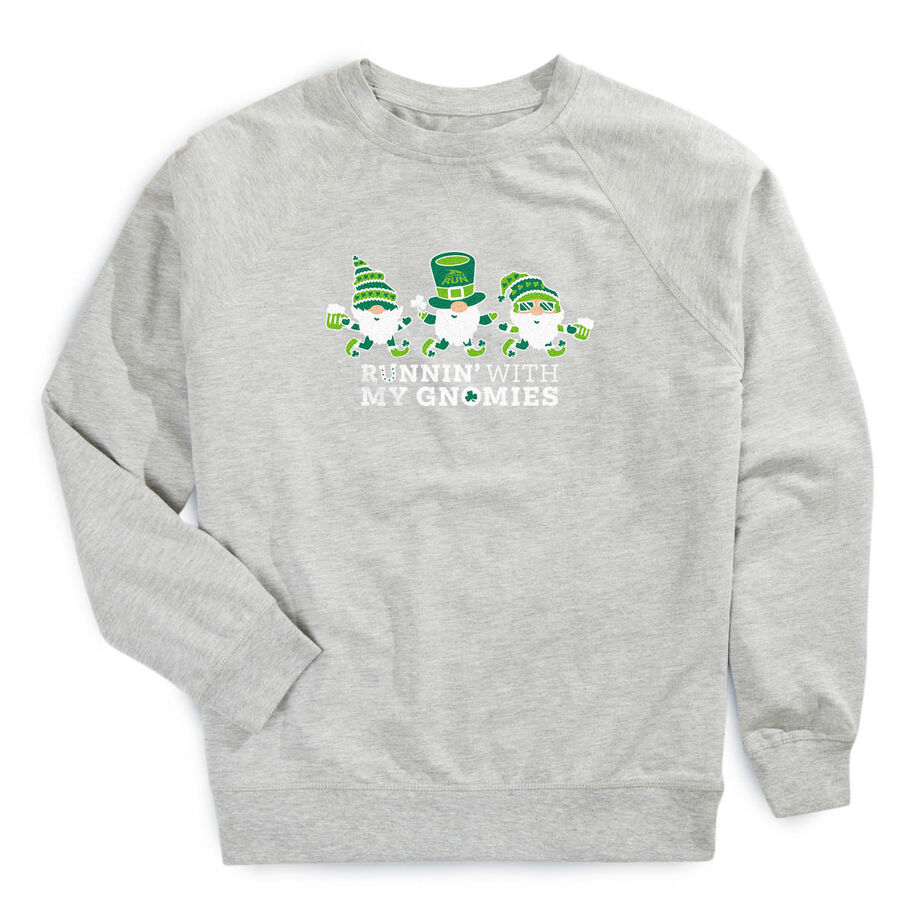 Running Raglan Crew Neck Pullover - Runnin' With My Gnomies&reg; - Lucky