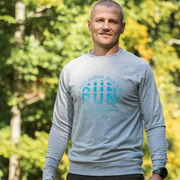 Running Raglan Crew Neck Sweatshirt - Eat Sleep Run Repeat