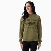 Running Raglan Crew Neck Pullover - Run Club Lone Wolf