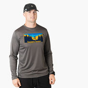 Men's Running Long Sleeve Performance Tee - Happy Hour Runner