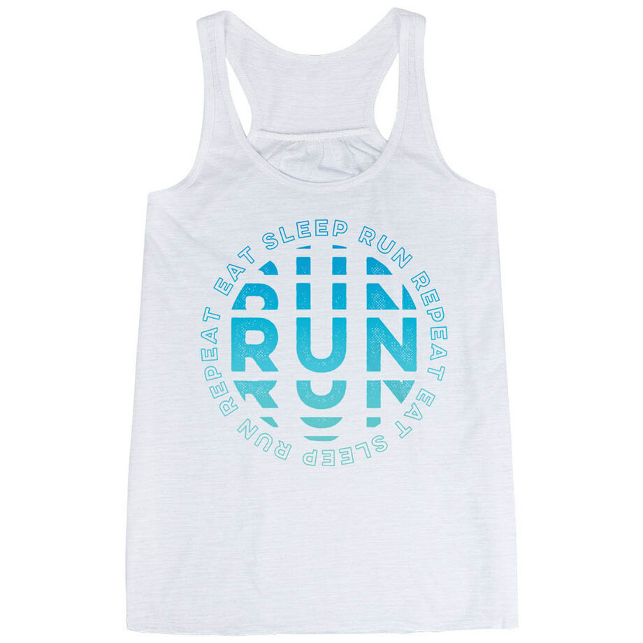 Flowy Racerback Tank Top - Eat Sleep Run Repeat