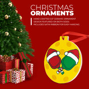 Pickleball Ceramic Ornament - HoHoHo