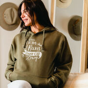 Statement Fleece Hoodie -  This Mom Runs to Burn Off the Crazy