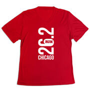 Women's Short Sleeve Tech Tee - Chicago 26.2 Vertical