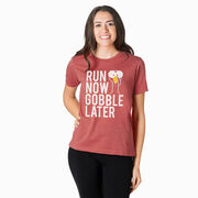 Running Short Sleeve T-Shirt - Run Now Gobble Later (Bold)