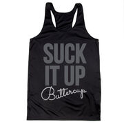 Women's Racerback Performance Tank Top - Suck It Up Buttercup