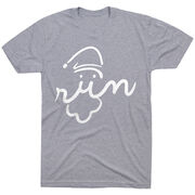 Running Short Sleeve T-Shirt - Santa Run Face 