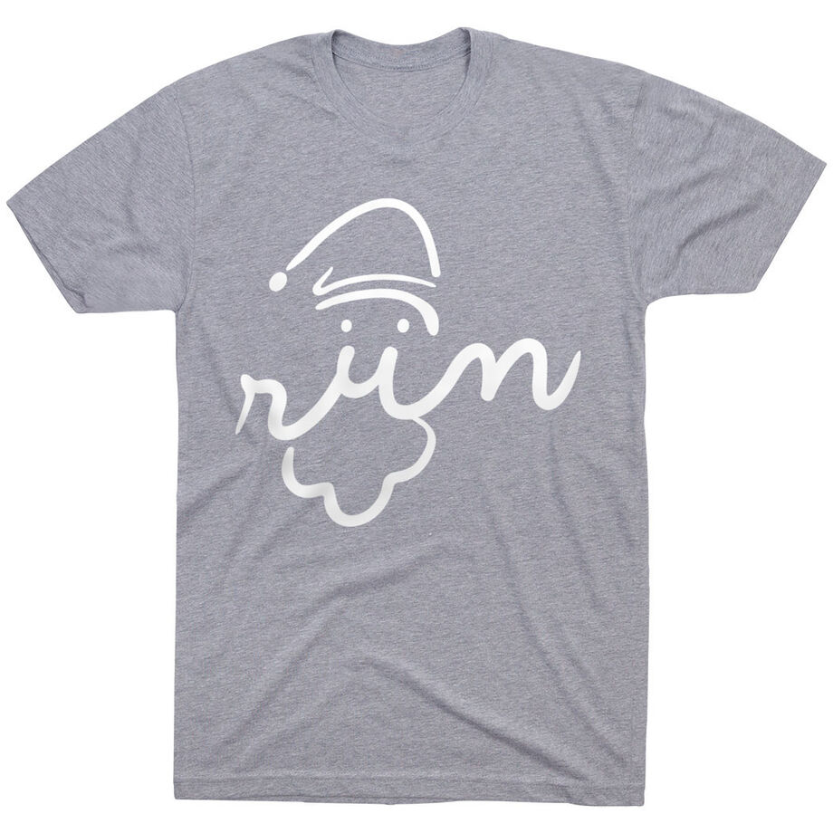 Running Short Sleeve T-Shirt - Santa Run Face 