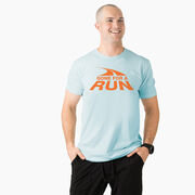 Running Short Sleeve T-Shirt - Gone For a Run&reg; Logo (Orange) 