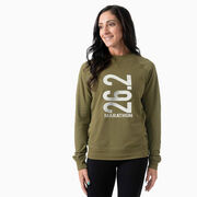 Running Raglan Crew Neck Pullover - 26.2 Marathon Vertical