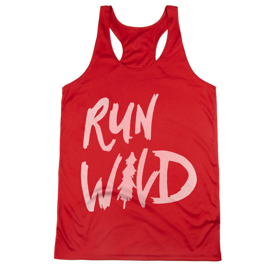 Women's Racerback Performance Tank Top - Run Wild Sketch