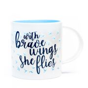 Soleil Home™ Porcelain Mug - With Brave Wings She Flies
