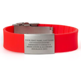 Runner S Id Bracelets Medical Tags For Runners Premier Silicone Idmeband Bracelet