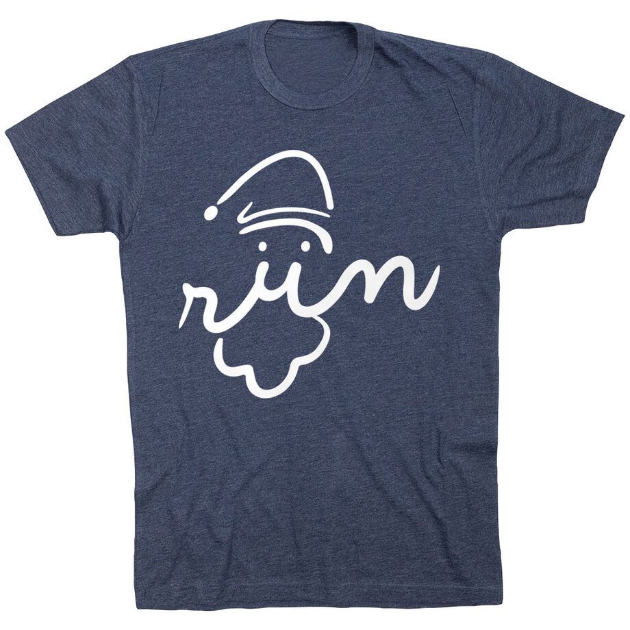 Running Short Sleeve T-Shirt - Santa Run Face 