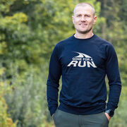 Running Raglan Crew Neck Pullover - Gone For a Run&reg; White Logo