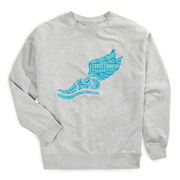 Cross Country Raglan Crew Neck Pullover - Winged Foot Inspirational Words