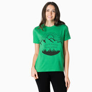 Running Short Sleeve T-Shirt - Life's Short Run Long (Mountains)