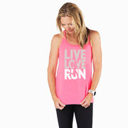 Flowy Racerback Tank Top - Live Love Run Silhouette