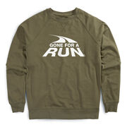 Running Raglan Crew Neck Pullover - Gone For a Run White Logo