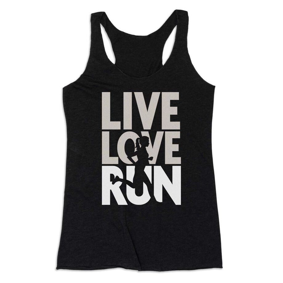 Women's Everyday Tank Top - Live Love Run Silhouette