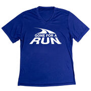 Women's Short Sleeve Tech Tee - Gone For a Run&reg; White Logo