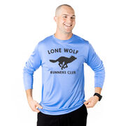 Men's Running Long Sleeve Performance Tee - Lone Wolf Runners Club