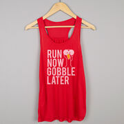 Flowy Racerback Tank Top - Run Now Gobble Later (Bold)
