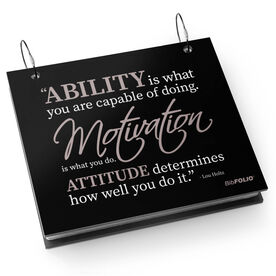 BibFOLIO&reg; Race Bib Album - Ability. Motivation. Attitude