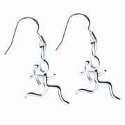 Sterling Silver Running Stick Figure Earrings