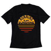 Women's Short Sleeve Tech Tee - Running is My Sunshine